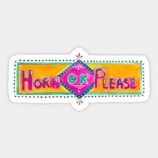 Horn OK Please! Sticker